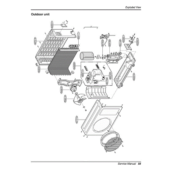 Section 2 Diagram and Parts List for LA120CP AMTAEUS LG Air Conditioner