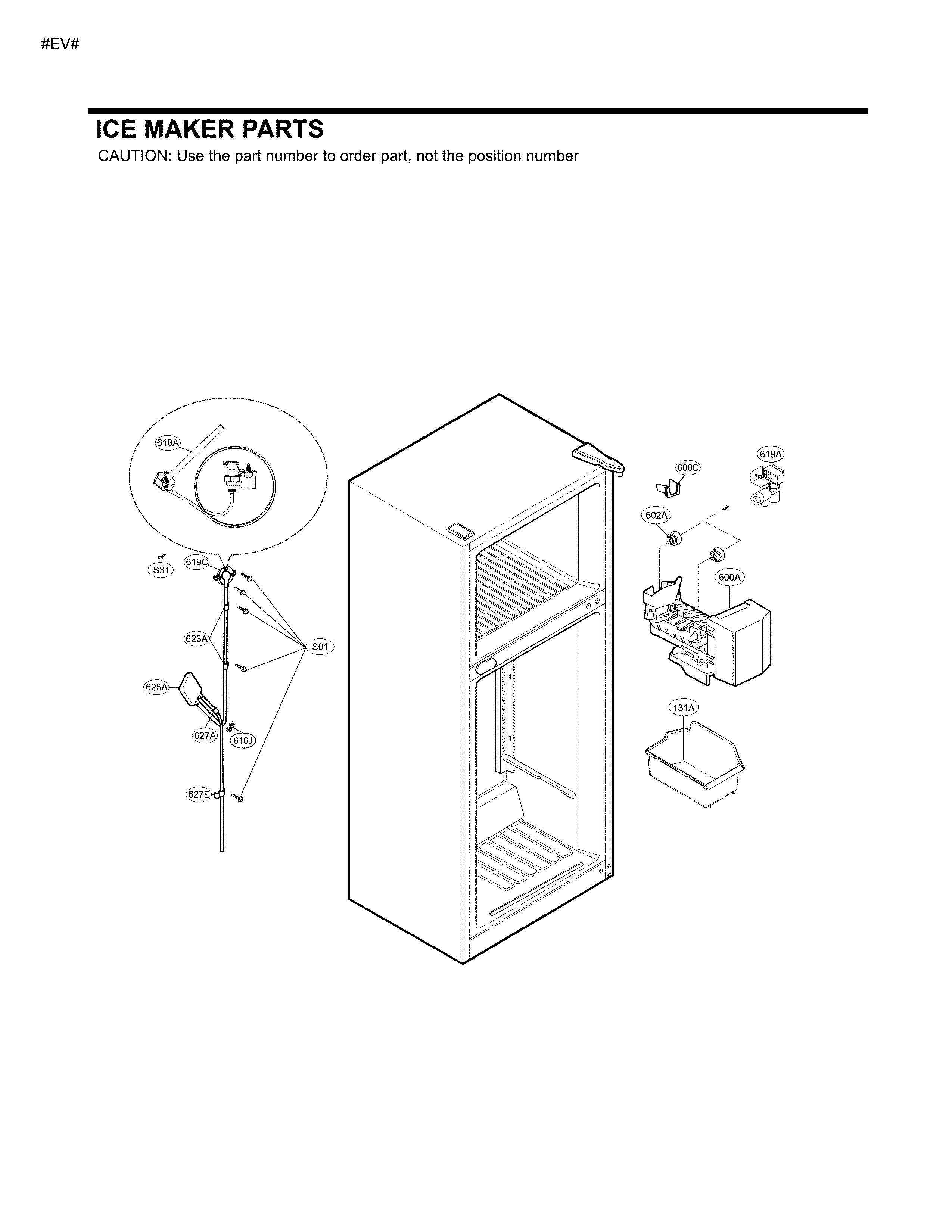 Ice Maker Parts Diagram and Parts List for 79579439211  Kenmore Refrigerator