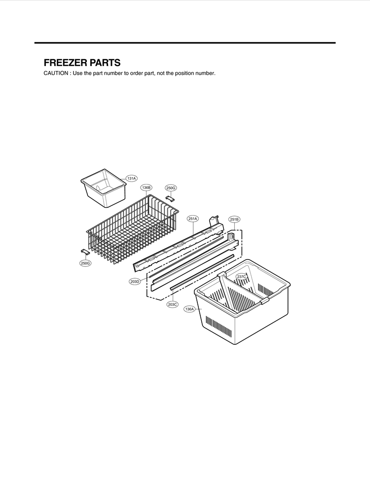 FREEZER PARTS Diagram and Parts List for LMX25984SB AWBCNA0 LG Refrigerator