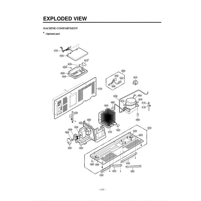 Section 2 Diagram and Parts List for LRSPC2031BK AWBCLGA LG Refrigerator