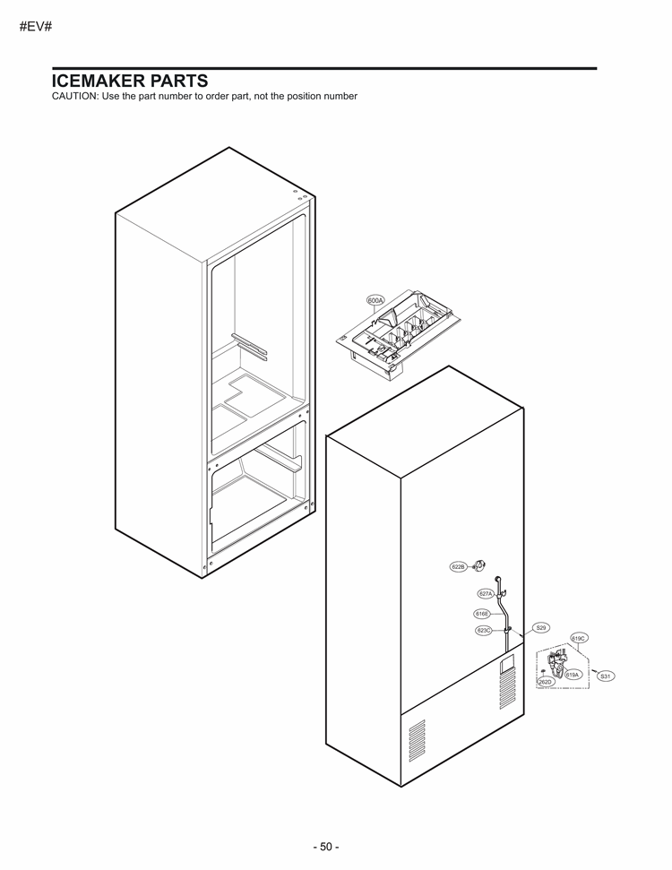ICEMAKER PARTS Diagram and Parts List for LDC22720ST LDC22720ST /02 LG Refrigerator