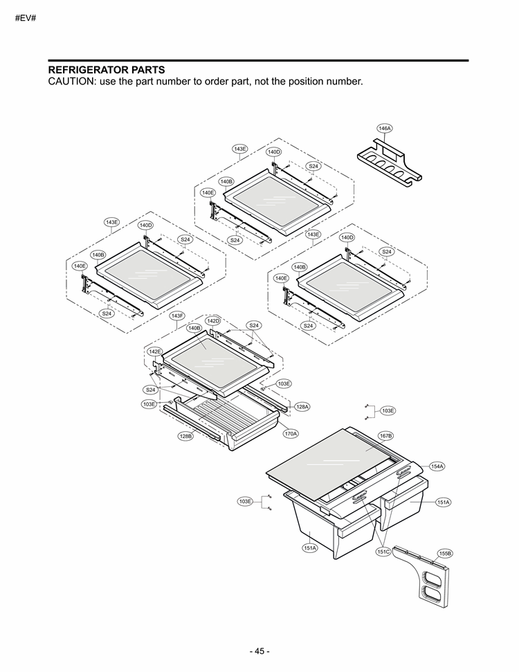 REFRIGERATOR PARTS Diagram and Parts List for LFC20760SB AWB3LGY LG Refrigerator