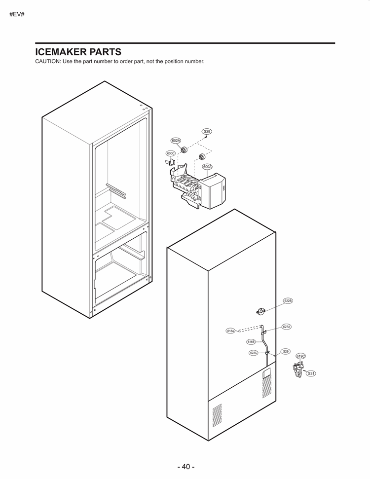 ICEMAKER PARTS Diagram and Parts List for LFC23760ST LFC23760ST /02 LG Refrigerator