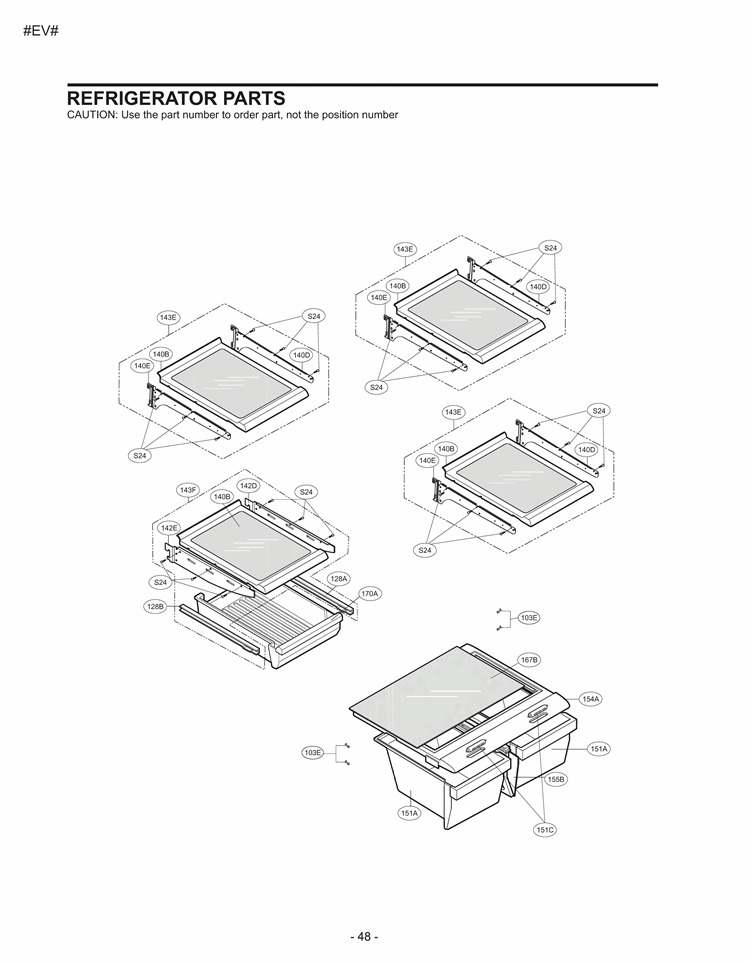 REFRIGERATOR PARTS Diagram and Parts List for LDC22720SW ASW3LGG LG Refrigerator