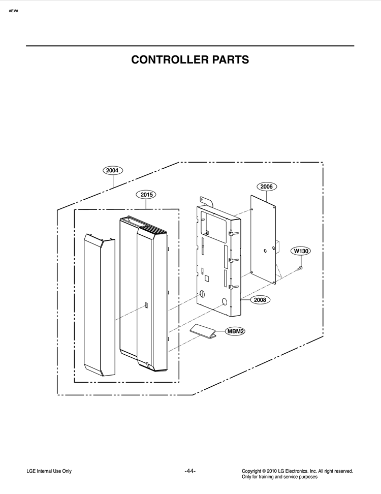 CONTROLLER PARTS Diagram and Parts List for LSMH207ST CSBEVKG LG Microwave