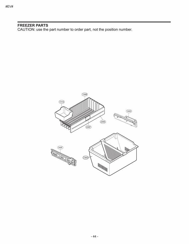 FREEZER PARTS Diagram and Parts List for LFC20760SB AWB4LGY LG Refrigerator