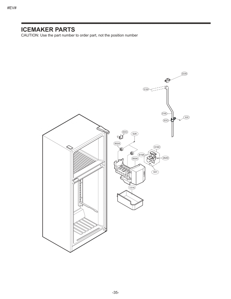 ICEMAKER PARTS Diagram and Parts List for LTC22350WH  LG Refrigerator