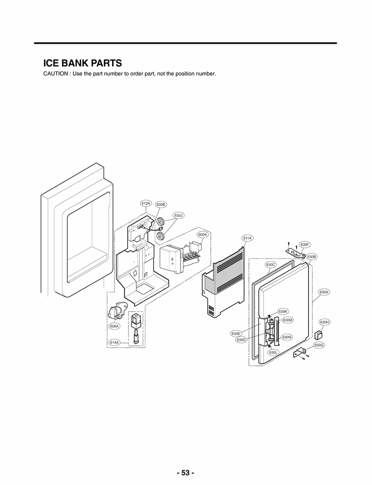 ICE BANK PARTS Diagram and Parts List for LMX25981SB AWB5LGA LG Refrigerator