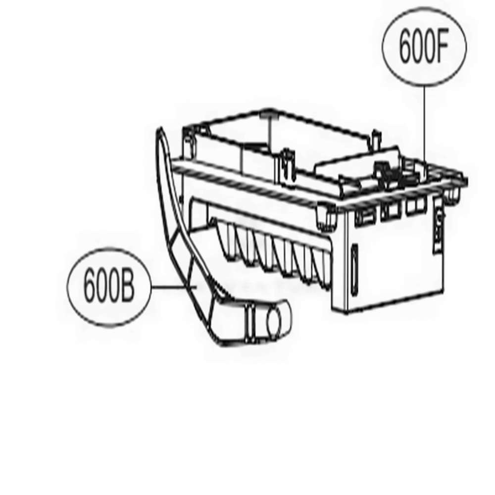 Ice Maker And Ice Bin Parts Diagram and Parts List for LFCC22426S ASTCNA4 LG Refrigerator
