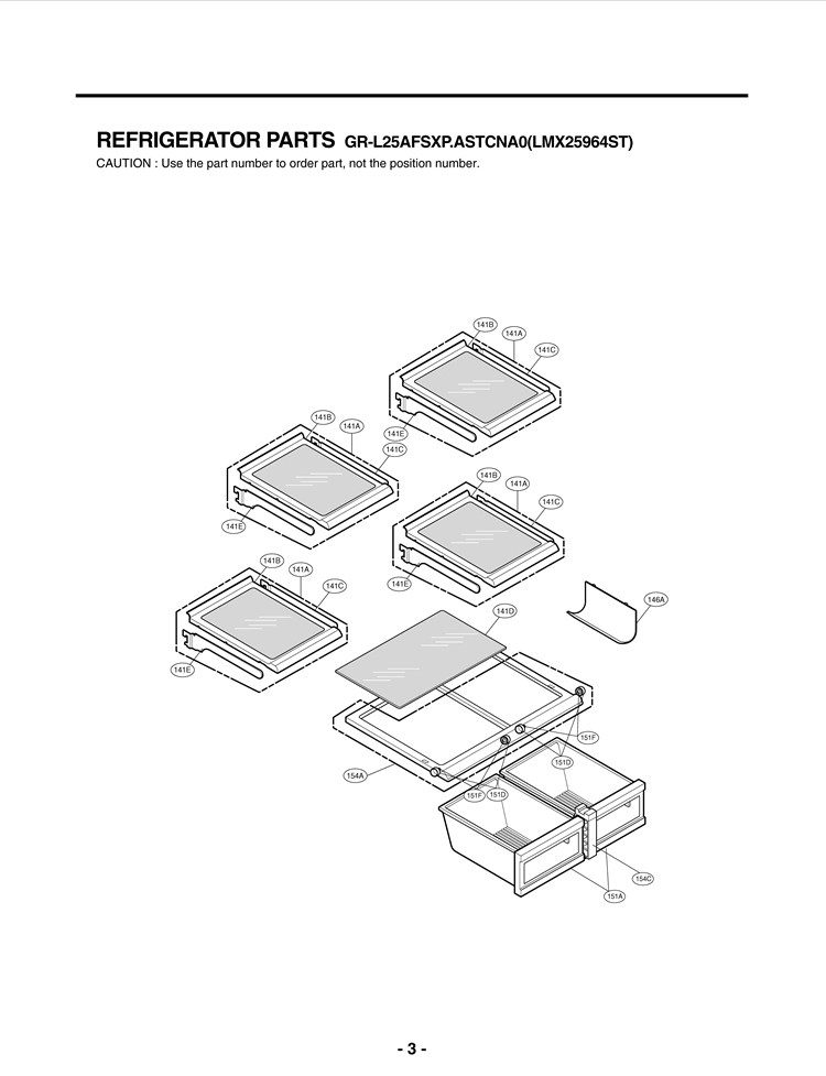 REFRIGERATOR PARTS Diagram and Parts List for LMX25964ST ASTCNA0 LG Refrigerator