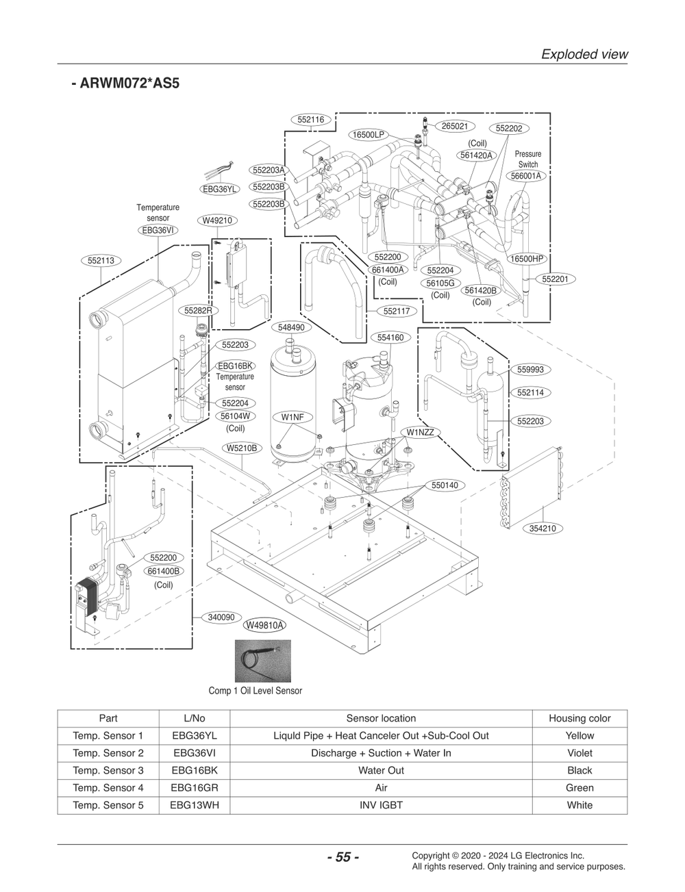 Diagram 3 Diagram and Parts List for ARWM072DAS5 AWGBLUS LG Air Conditioner