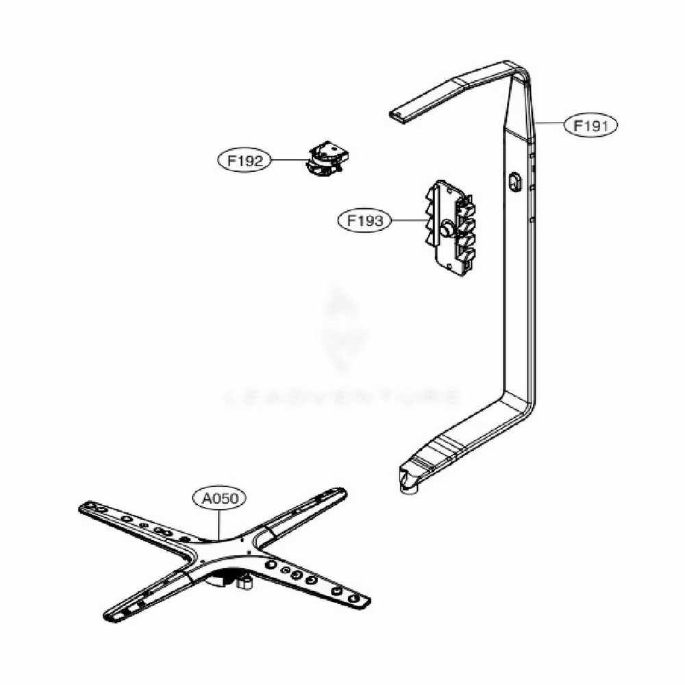Water Guide Assemble Diagram and Parts List for LDP6810BD ABDESNA LG Dishwasher