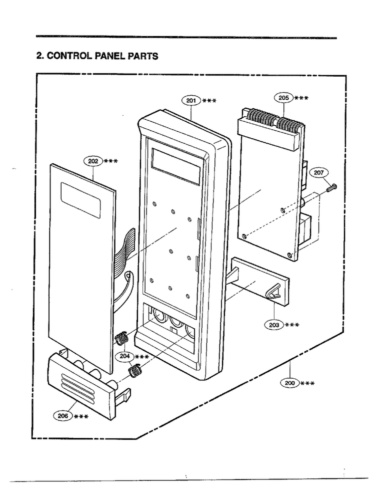 Complete Microwave Ass`y Page 2 Diagram and Parts List for MA-1554M  LG Microwave