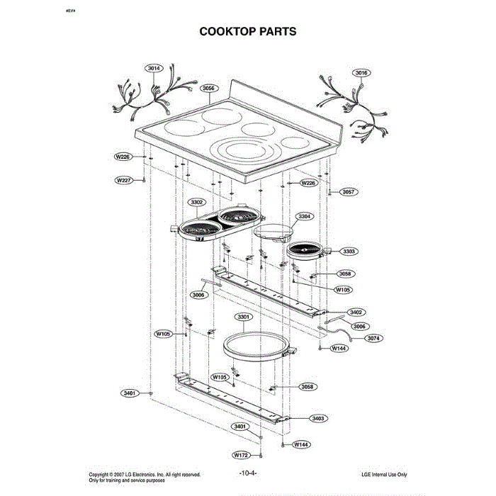 Section 5 Diagram and Parts List for LRE30955ST AS1LLGA LG Range