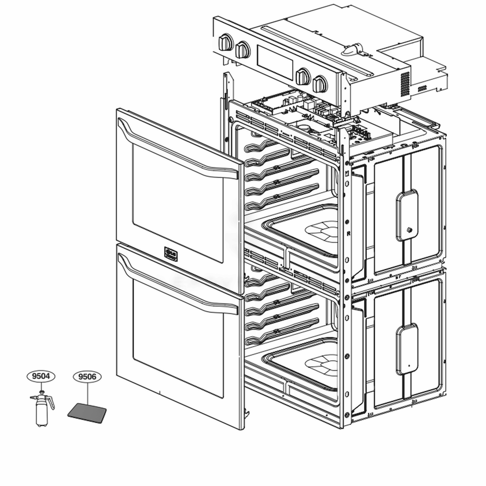 Main Diagram and Parts List for LSWD309BD ABDLSTD LG Range