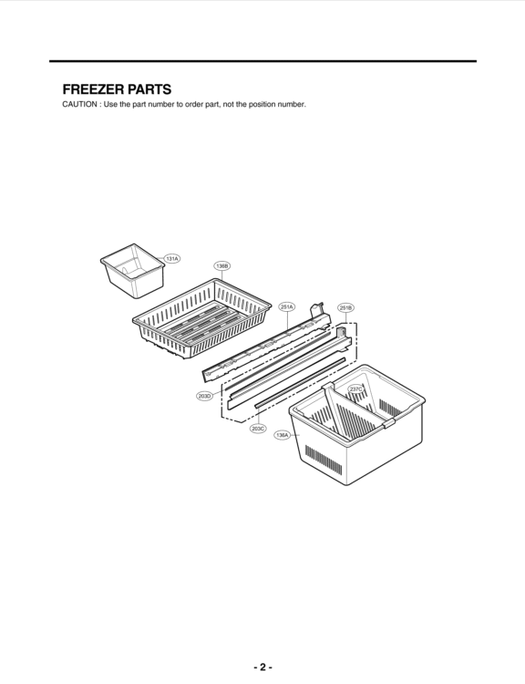 FREEZER PARTS Diagram and Parts List for LMX25986SW ASWCNA0 LG Refrigerator