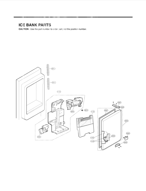 ICE BANK PARTS Diagram and Parts List for LFX21976ST LFX21976ST /02 LG Refrigerator