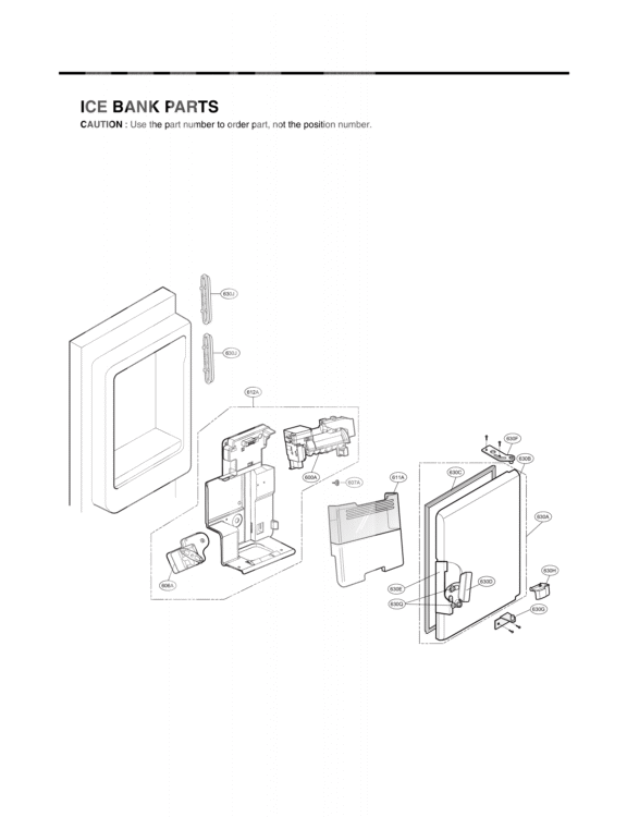 ICE BANK PARTS Diagram and Parts List for LFX21976ST LFX25976ST /02 LG Refrigerator