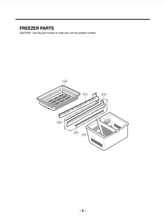 FREEZER PARTS Diagram and Parts List for LMX25964ST ASTCNA2 LG Refrigerator