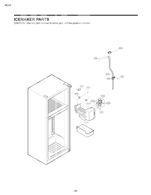 ICEMAKER PARTS Diagram and Parts List for LTC19340SB AWBCNA0 LG Refrigerator