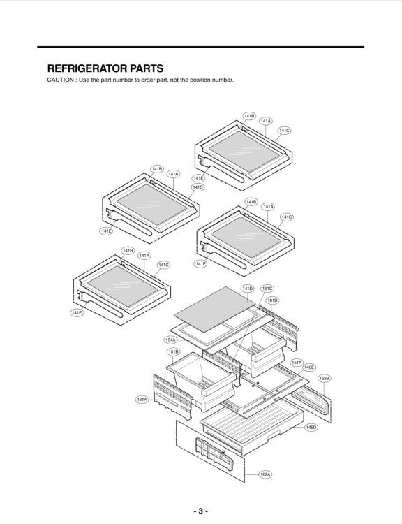 REFRIGERATOR PARTS Diagram and Parts List for LFX25974ST ASTCNA0 LG Refrigerator