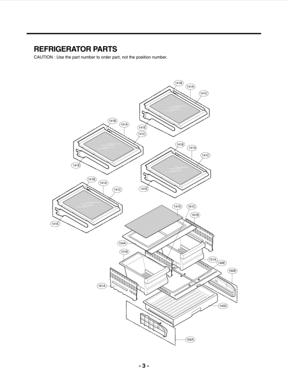 REFRIGERATOR PARTS Diagram and Parts List for LFX25973SB AWBCNA0 LG Refrigerator