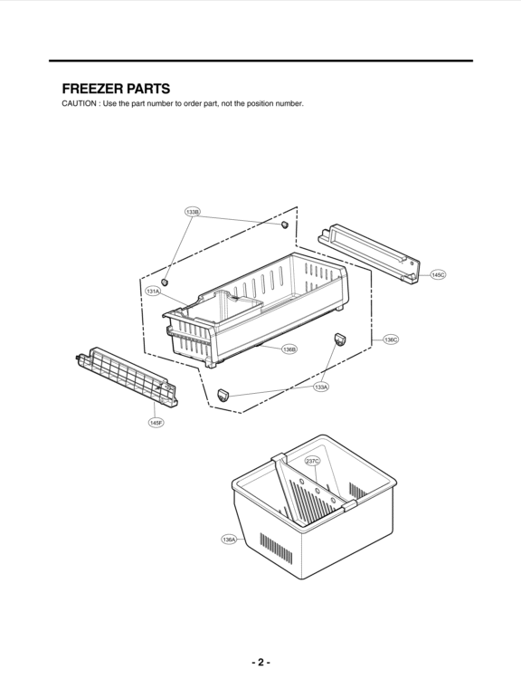 FREEZER PARTS Diagram and Parts List for LFX25973ST ASTCNA0 LG Refrigerator