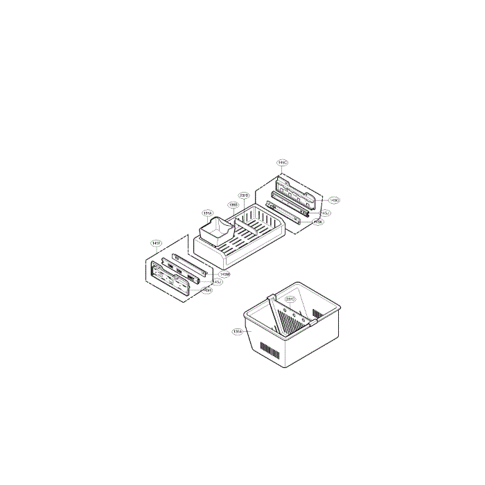 Freezer Diagram and Parts List for LFX25950TT 00 LG Refrigerator