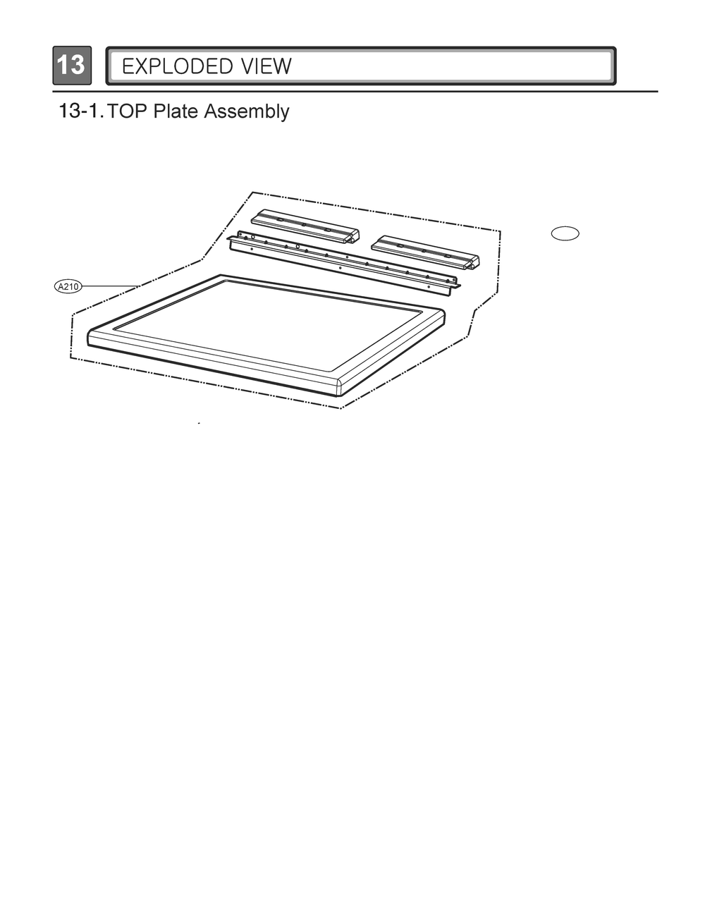 Top Plate Assembly Diagram and Parts List for DLGX6501W ABWEEUS LG Dryer