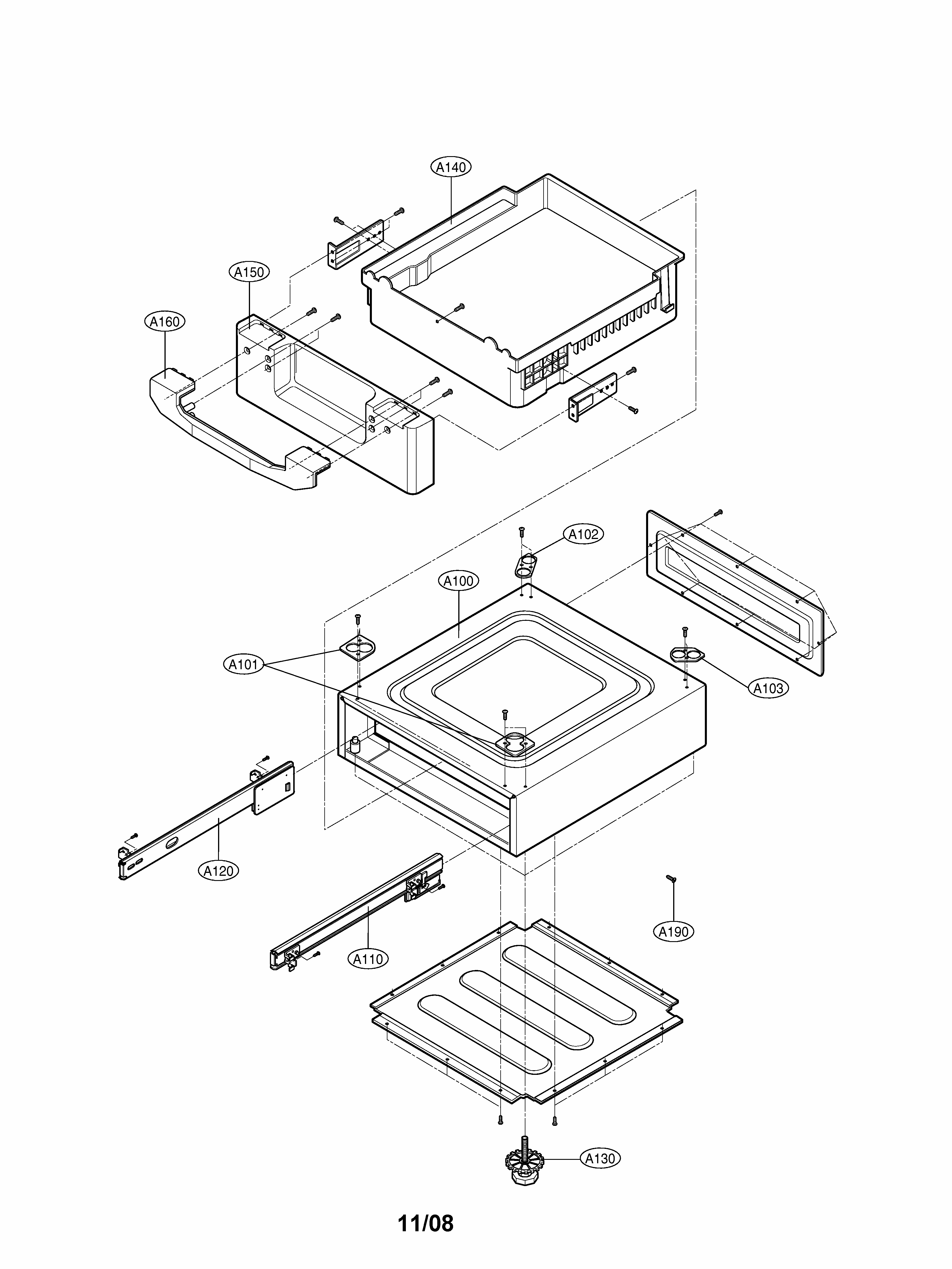 Exploded View Diagram and Parts List for 79658842800  Kenmore Laundry Accessories