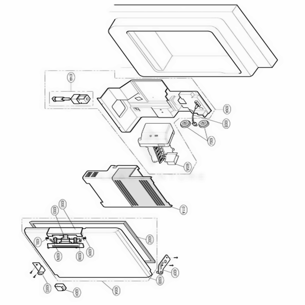 Ice Maker And Ice Bin Parts Diagram and Parts List for 79763 ASTCSEF LG Refrigerator