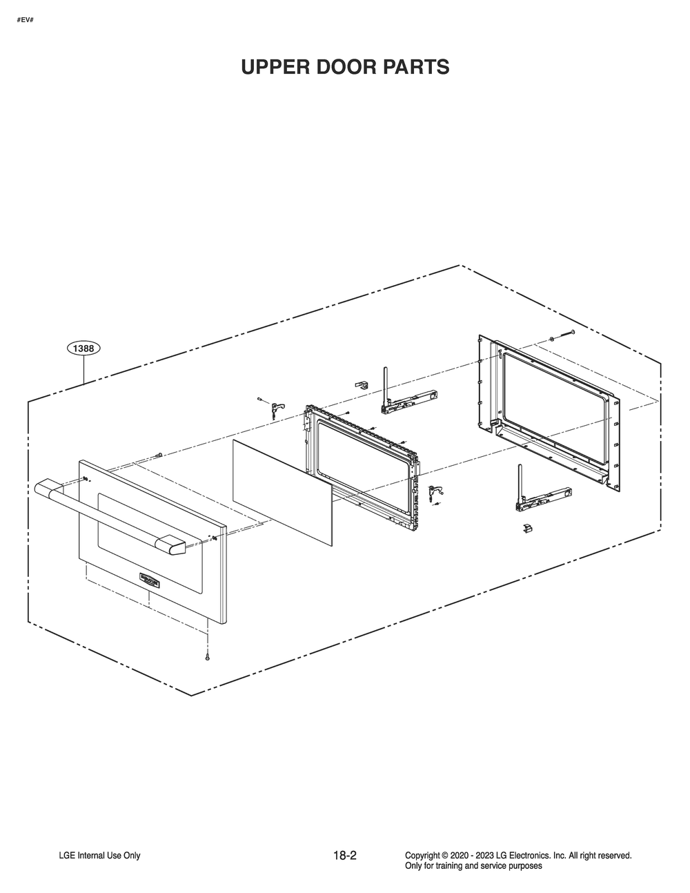 Upper Door Parts Diagram and Parts List for WCEK6419S ASTLSGN LG Range