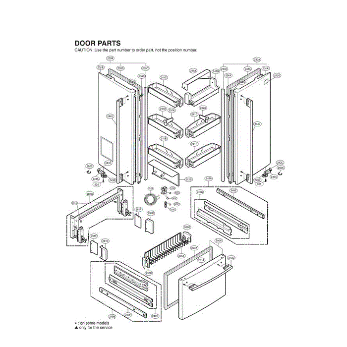 Section 4 Diagram and Parts List for LRFD25850WW ASWCLGA LG Refrigerator