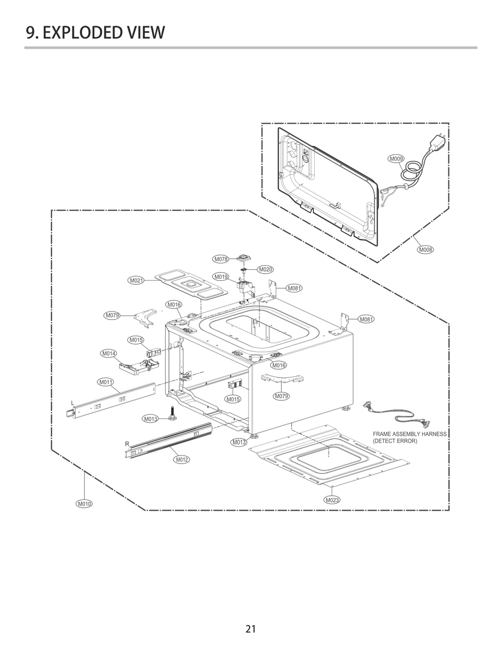 Diagram 1 Diagram and Parts List for UWD1CW ABWEPUS LG Washer