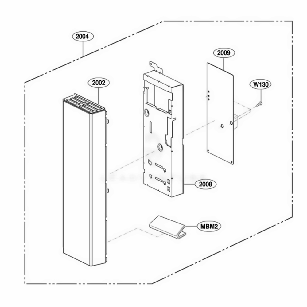 Controller Parts Diagram and Parts List for LMVM2085SW CWHELGA LG Microwave