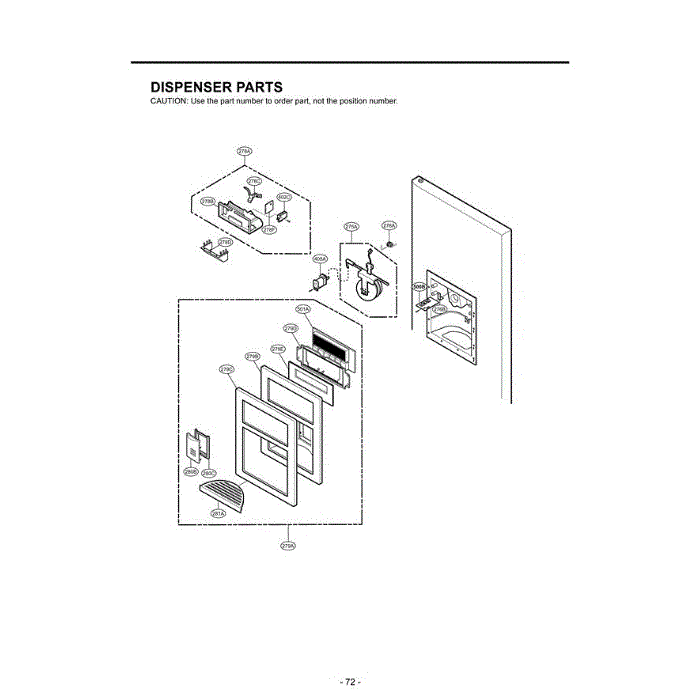 Section 6 Diagram and Parts List for LFX25960ST ASTCLGA LG Refrigerator