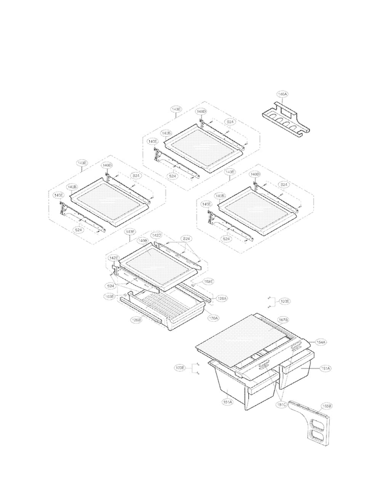 Refrigerator Parts Diagram and Parts List for LFC20760SW 06 LG Refrigerator