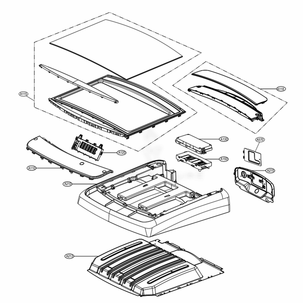 Control Panel And Plate Assembly: Electric Type Diagram and Parts List for DLEY1701VE ASSEEUS LG Dryer