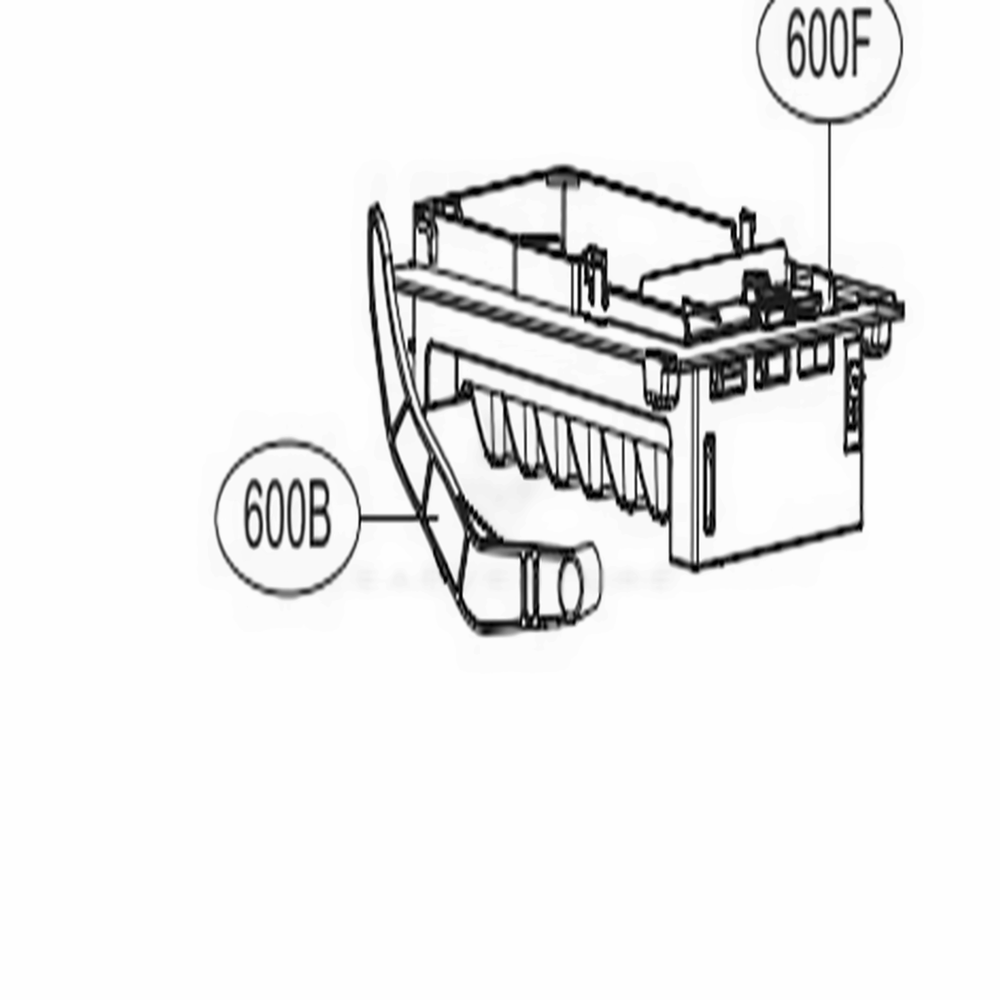 Ice Maker And Ice Bin Parts Diagram and Parts List for LFCC22426S ASTCNA2 LG Refrigerator
