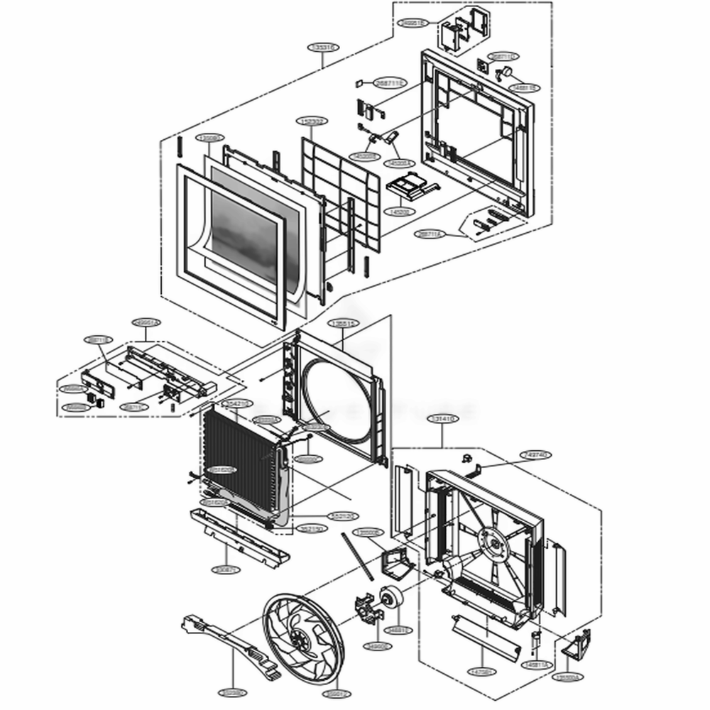 Main Diagram and Parts List for ARNU093SFA4 ANCBLUS LG Air Conditioner