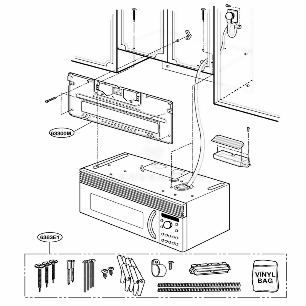Installation Parts Diagram and Parts List for SCA2000BCC ABSEGEU LG Range