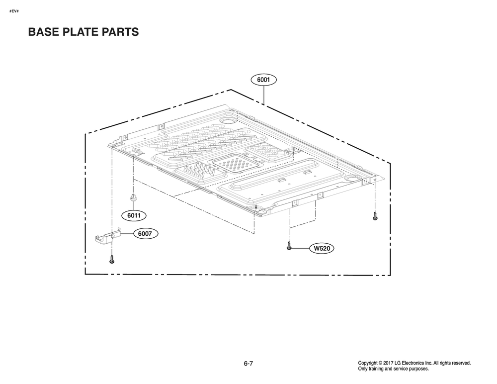 Base Plate Parts Diagram and Parts List for MSWN1590LD CSAMPLE LG Miscellaneous