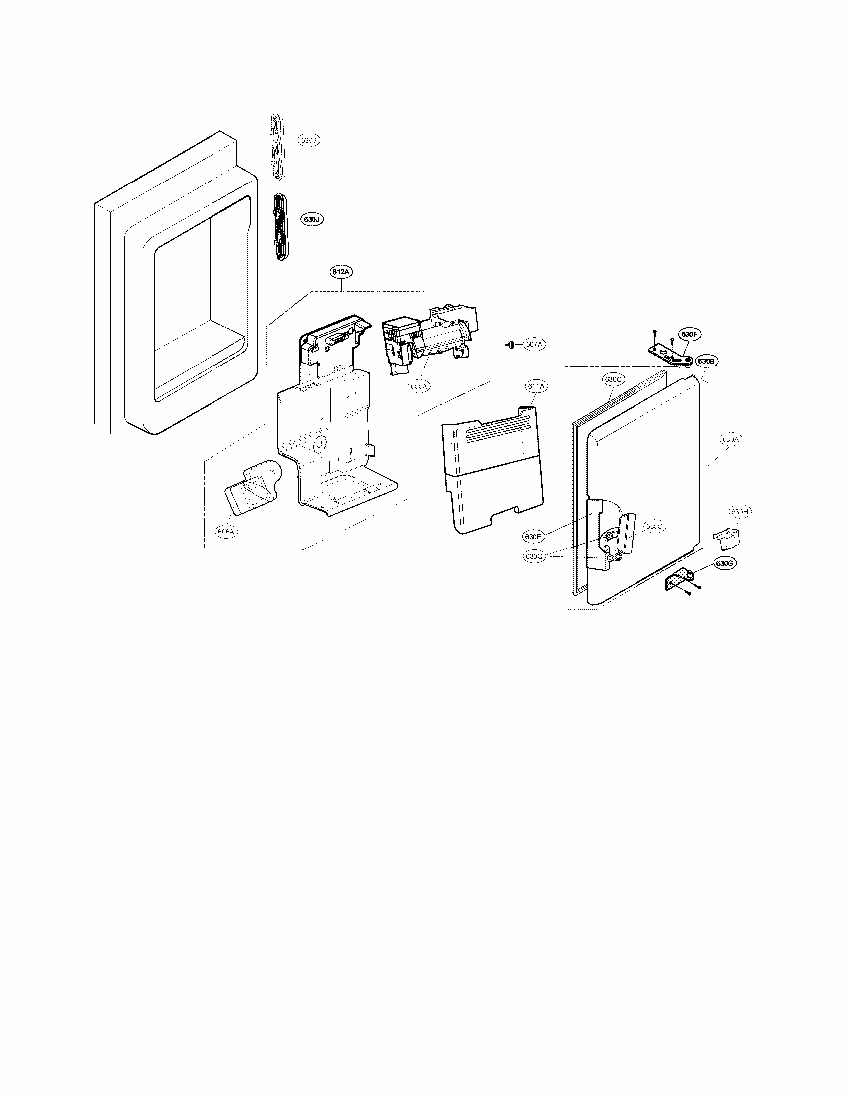 Ice Maker And Ice Bank Parts Diagram and Parts List for 79572039112  Kenmore Refrigerator