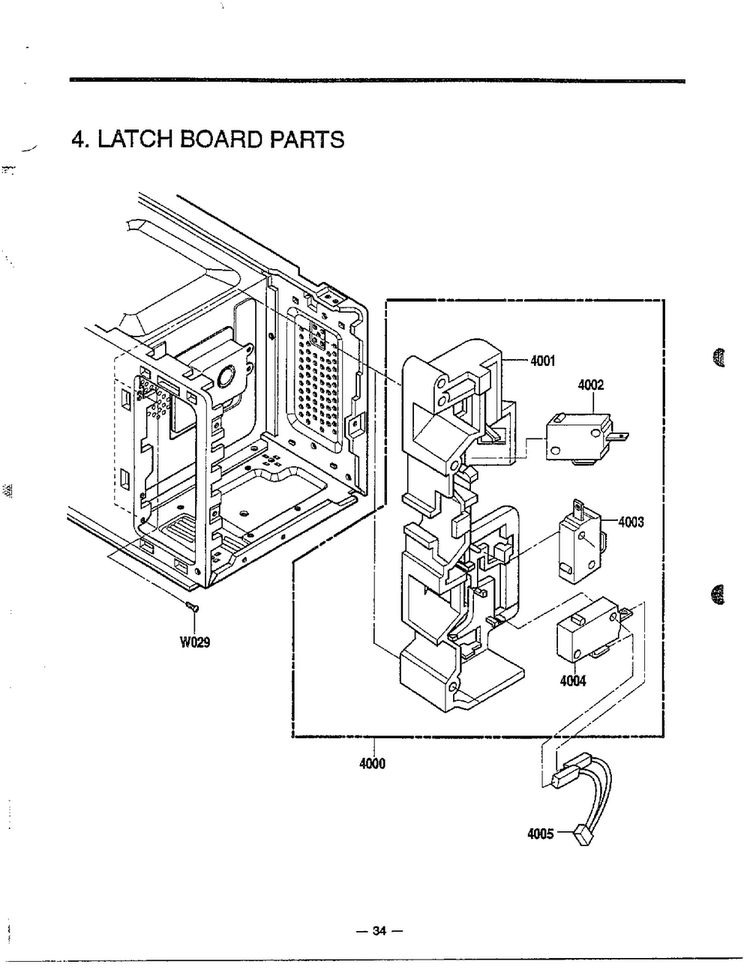 Microwave Assembly Complete Page 5 Diagram and Parts List for 9247  LG Microwave