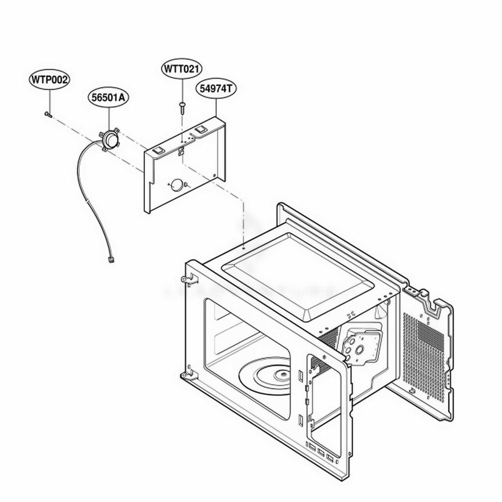 Sensor Parts Diagram and Parts List for 89140 AMWESEC LG Range