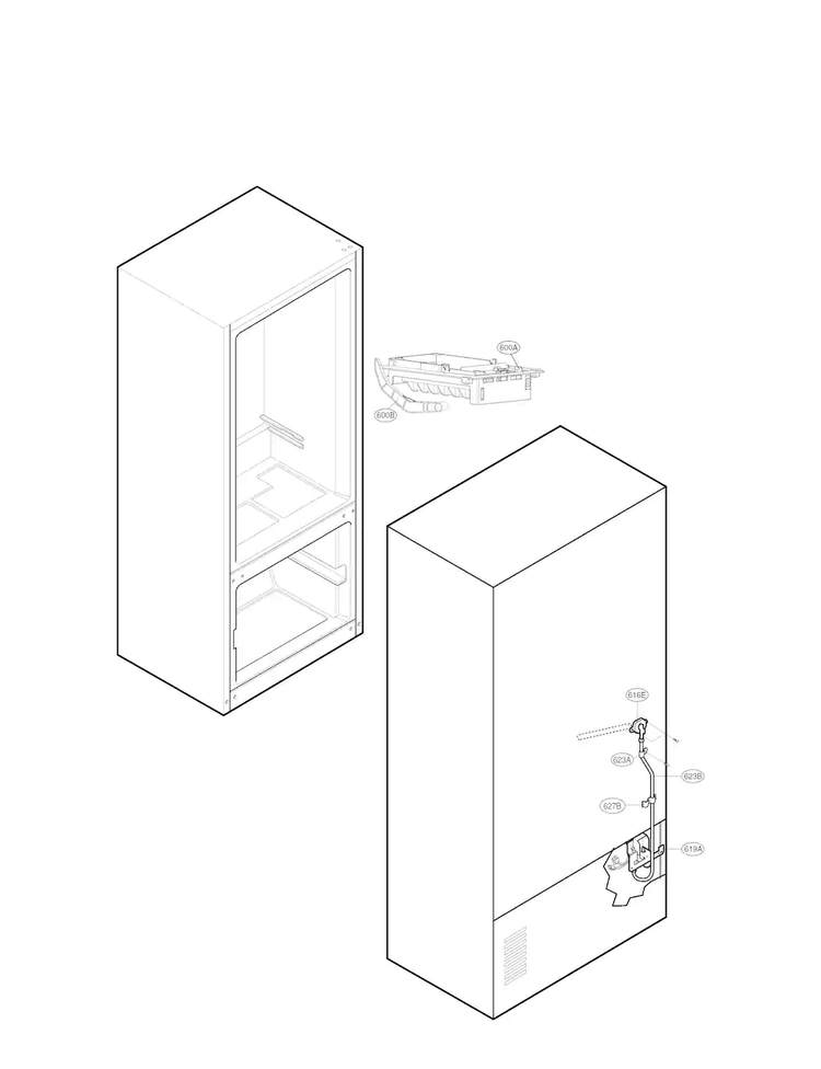 Water And Ice Parts Diagram and Parts List for LFC21776ST 03 LG Refrigerator
