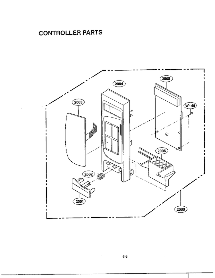 Complete Microwave Assembly Page 2 Diagram and Parts List for MA-1905W  LG Microwave