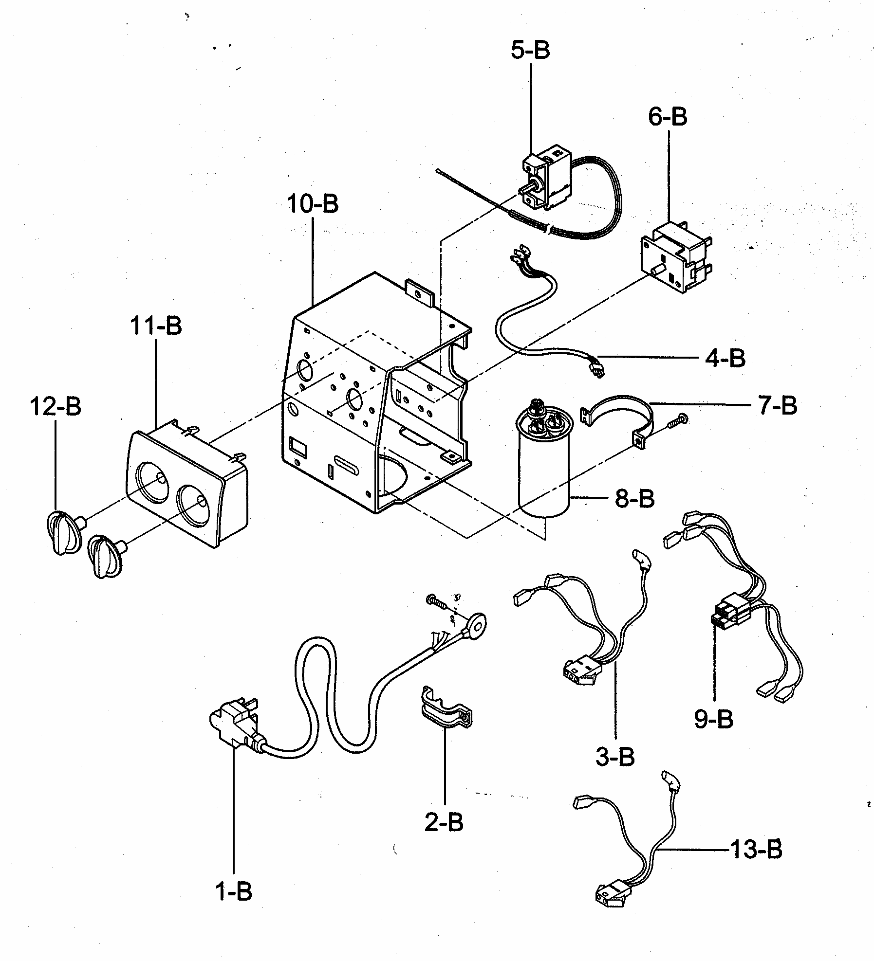 Control Box Assy Diagram and Parts List for 58072087200  Kenmore Air Conditioner