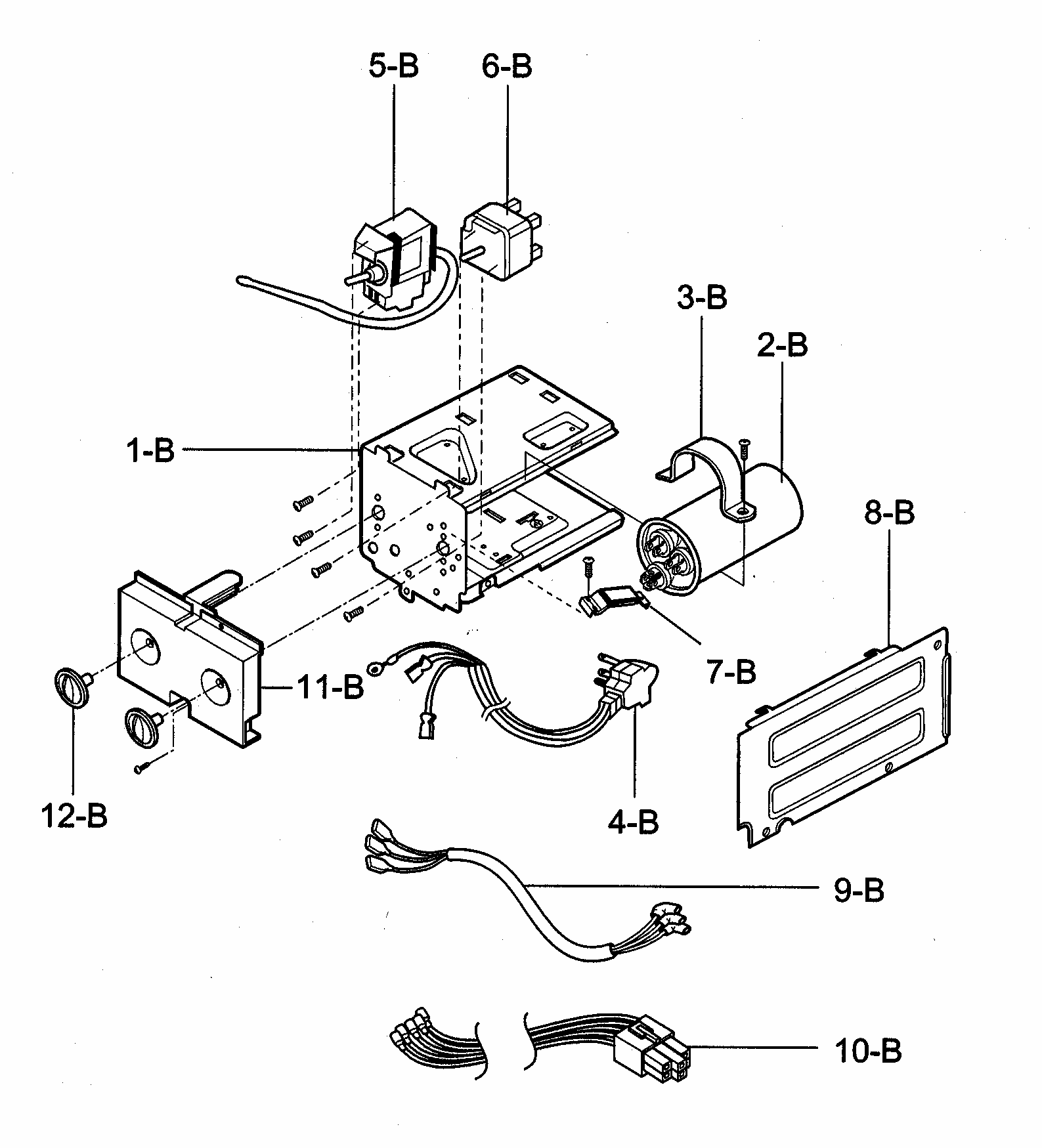 Control Box Assy Diagram and Parts List for 58072082200  Kenmore Air Conditioner