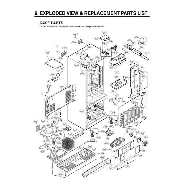 Section 4 Diagram and Parts List for LFD25860SW ASWCLGA LG Refrigerator